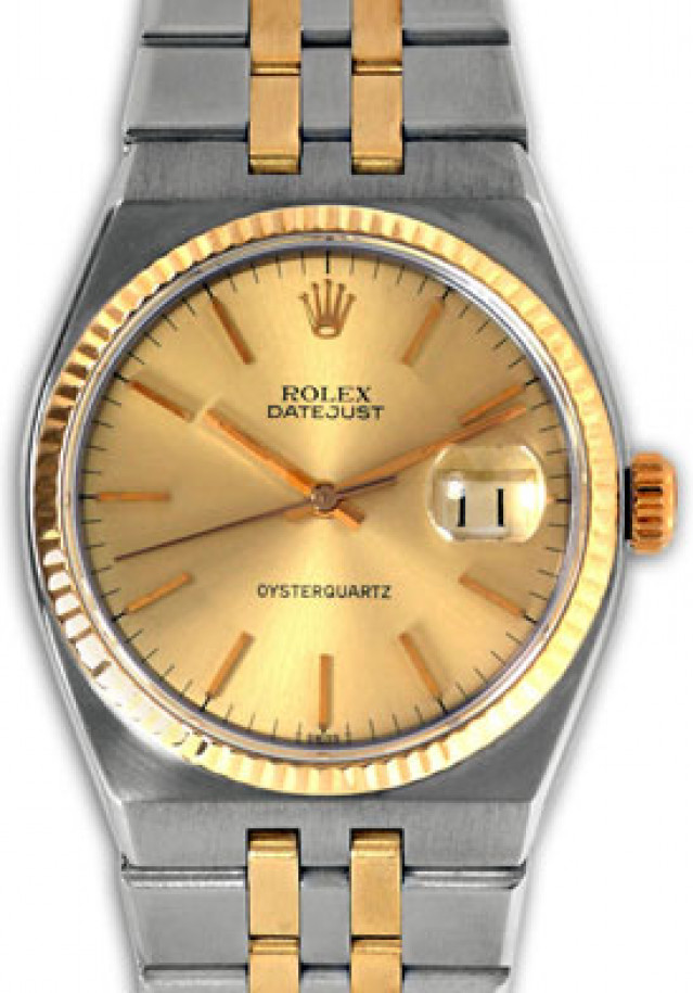 Pre-Owned Rolex Datejust Oysterquartz 17013 Gold & Steel